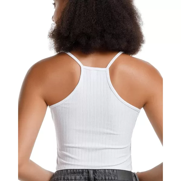 Stelle Women's Crop Top Casual Summer Cami Basic Ribbed Knit Sexy Strappy Top