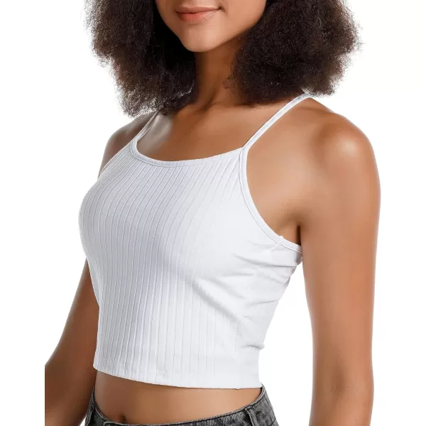 Stelle Women's Crop Top Casual Summer Cami Basic Ribbed Knit Sexy Strappy Top