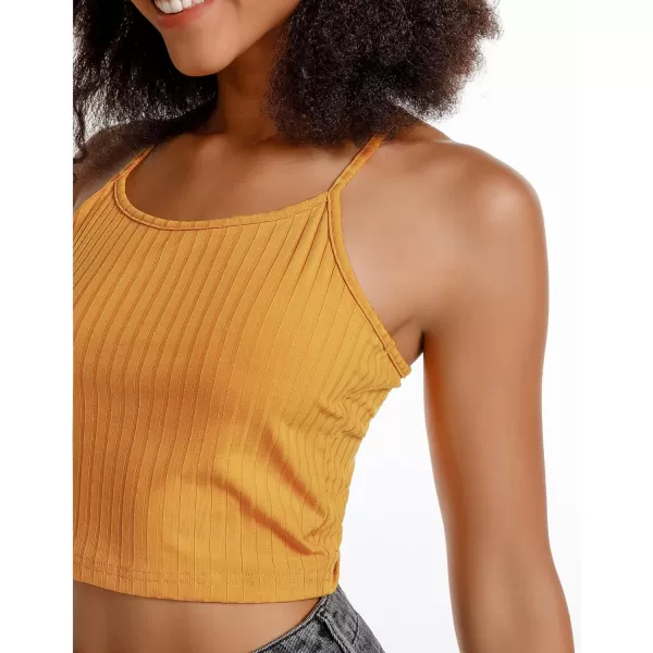 Stelle Women's Crop Top Casual Summer Cami Basic Ribbed Knit Sexy Strappy Top