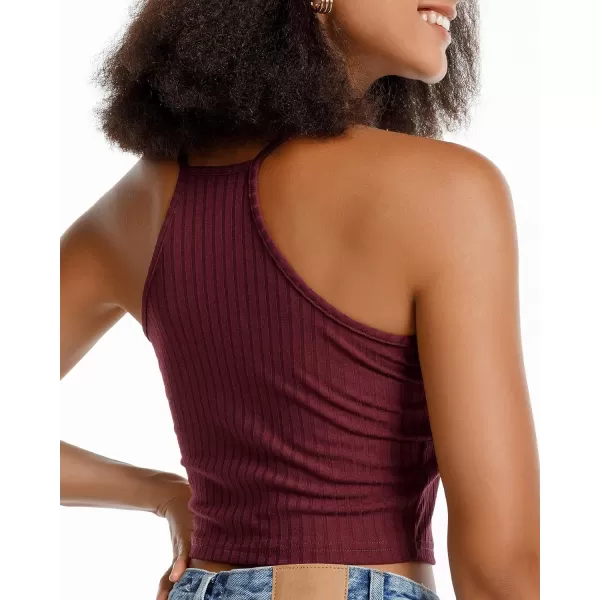 Stelle Women's Crop Top Casual Summer Cami Basic Ribbed Knit Sexy Strappy Top