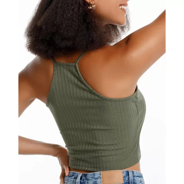 Stelle Women's Crop Top Casual Summer Cami Basic Ribbed Knit Sexy Strappy Top
