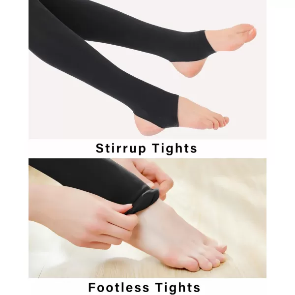 Stelle Womens Girls Stirrup Tights Ultra Soft Dance Tights for Ballet, Gymnastics, School 