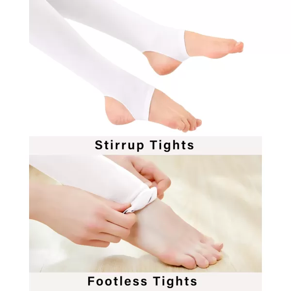 Stelle Womens Girls Stirrup Tights Ultra Soft Dance Tights for Ballet, Gymnastics, School 
