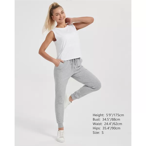 Stelle Women's Lightweight Joggers Yoga Athletic Workout Track Pants Cotton Sweatpants with Pockets