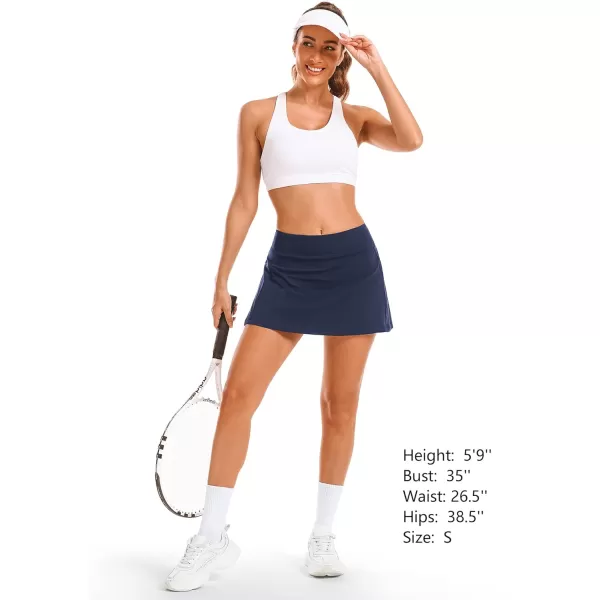 Stelle Women's Tennis Golf Skirts High Waisted with Pockets Inner Shorts for Athletic Skorts Sports Running Pickleball