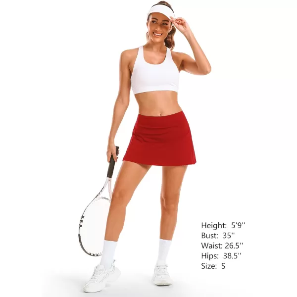 Stelle Women's Tennis Golf Skirts High Waisted with Pockets Inner Shorts for Athletic Skorts Sports Running Pickleball