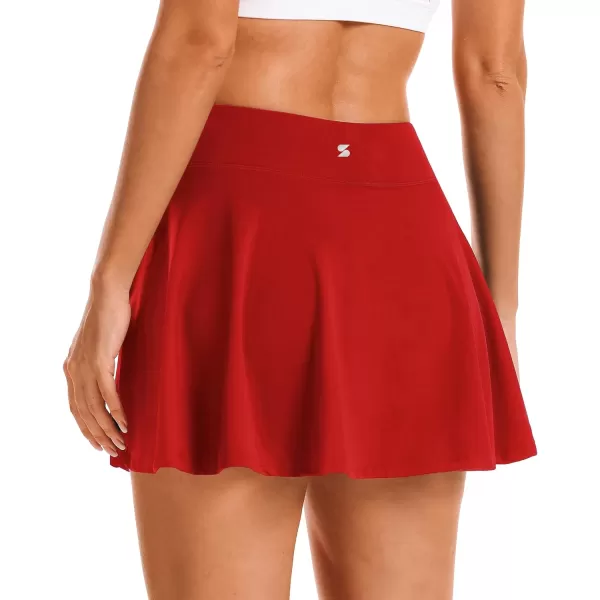 Stelle Women's Tennis Golf Skirts High Waisted with Pockets Inner Shorts for Athletic Skorts Sports Running Pickleball
