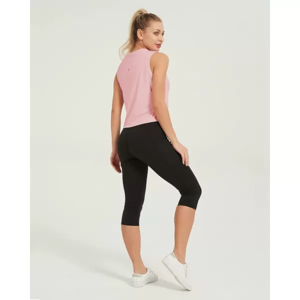 Stelle Women's Workout Tops Sleeveless Yoga Tank Tops Running Gym Crop Tops