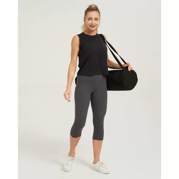 Stelle Women's Workout Tops Sleeveless Yoga Tank Tops Running Gym Crop Tops