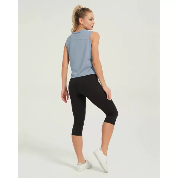 Stelle Women's Workout Tops Sleeveless Yoga Tank Tops Running Gym Crop Tops