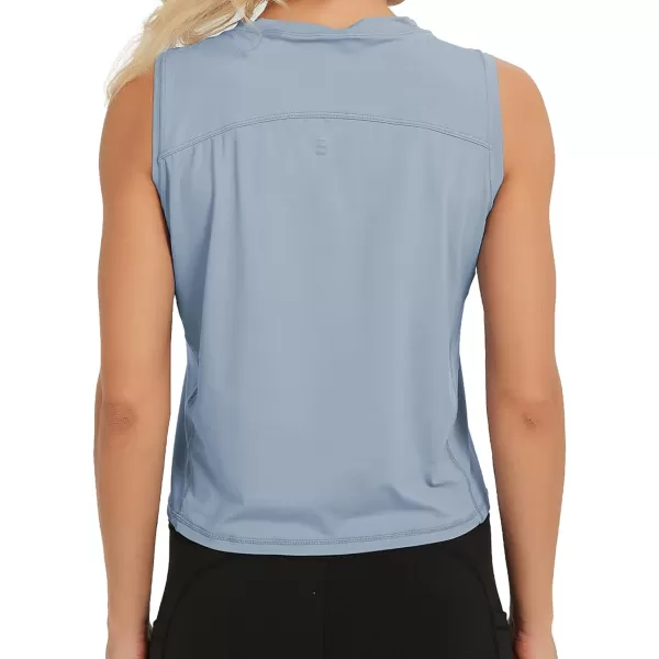 Stelle Women's Workout Tops Sleeveless Yoga Tank Tops Running Gym Crop Tops