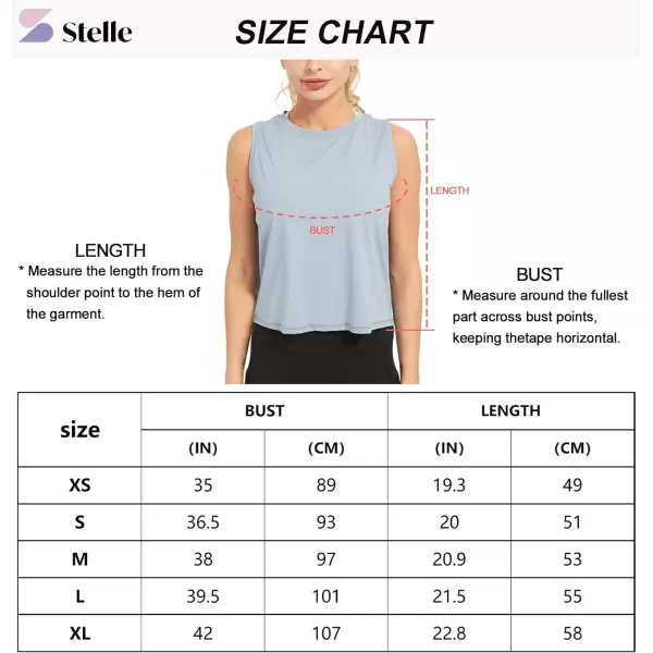 Stelle Women's Workout Tops Sleeveless Yoga Tank Tops Running Gym Crop Tops