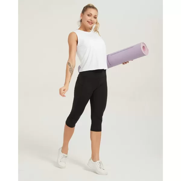 Stelle Women's Workout Tops Sleeveless Yoga Tank Tops Running Gym Crop Tops