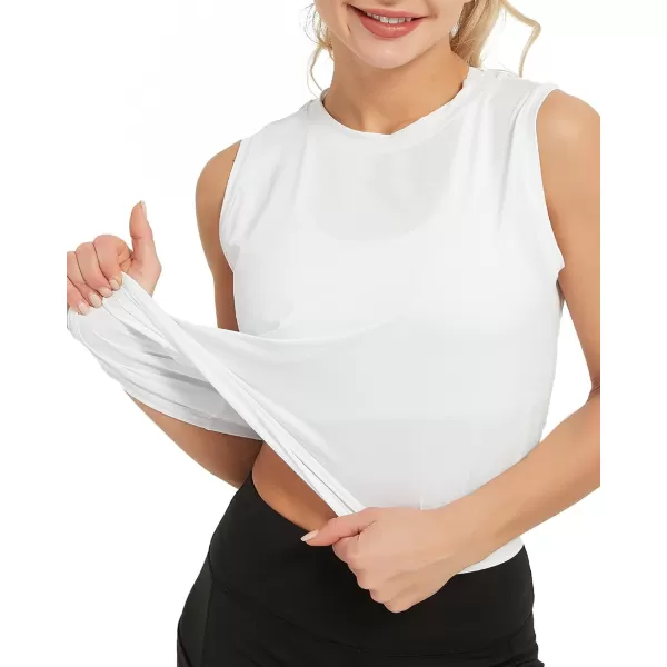 Stelle Women's Workout Tops Sleeveless Yoga Tank Tops Running Gym Crop Tops