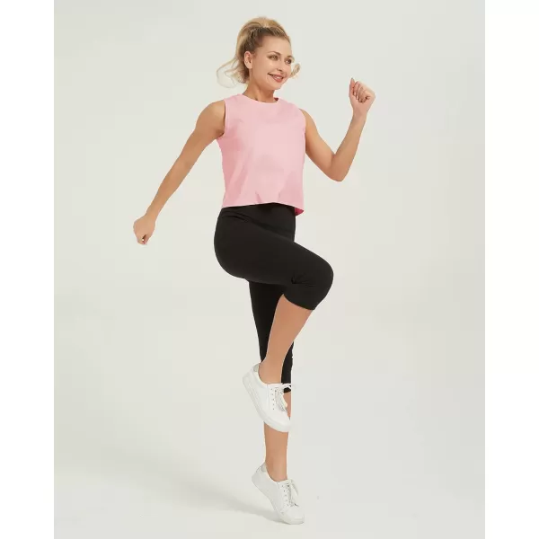 Stelle Women's Workout Tops Sleeveless Yoga Tank Tops Running Gym Crop Tops