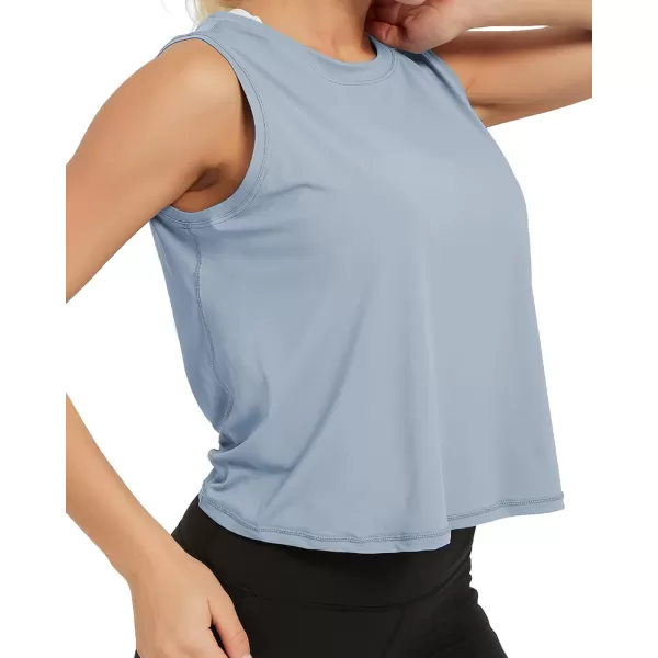 Stelle Women's Workout Tops Sleeveless Yoga Tank Tops Running Gym Crop Tops