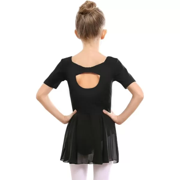 Stelle Ballet Leotards for Girls Dance Leotard with Skirt Toddler Activewear Dresses Criss-Cross Bow Back )