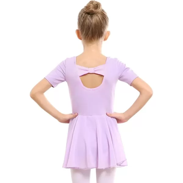 Stelle Ballet Leotards for Girls Dance Leotard with Skirt Toddler Activewear Dresses Criss-Cross Bow Back )