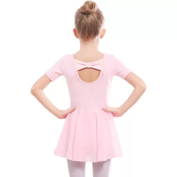 Stelle Ballet Leotards for Girls Dance Leotard with Skirt Toddler Activewear Dresses Criss-Cross Bow Back )