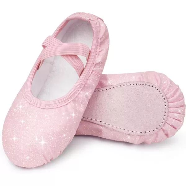 Stelle Ballet Shoes for Toddler Girls Satin/Glitter Ballet Slippers Dance Shoes