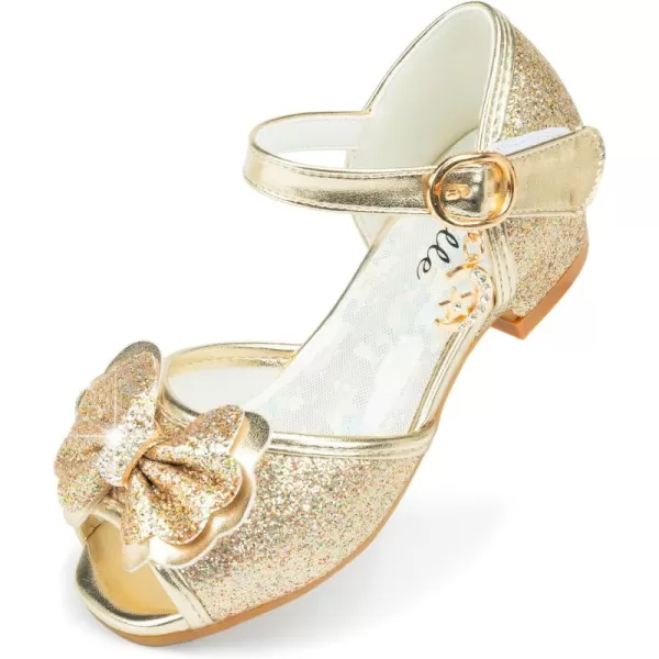 Stelle Girls High Heels White Communion Easter Dress Shoes Toddler Flower Glitter Princess Sandals for Party Wedding