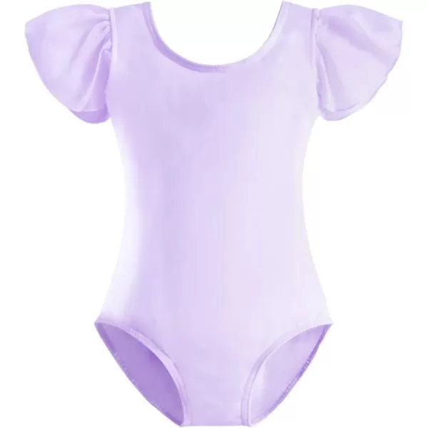 Stelle Girls Toddler Leotard for Ballet Dance Leotards Gymnastics Ruffle Short Sleeve Outfits