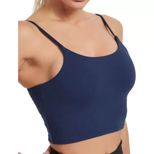 Stelle Longline Sports Bra for Women Wirefree Padded Yoga Bras Tank Tops Fitness Workout Running Top