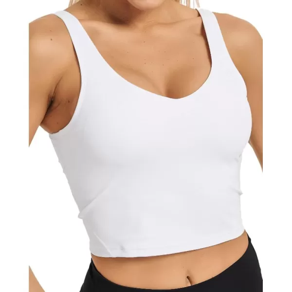 Stelle Longline Sports Bra for Women Wirefree Padded Yoga Bras Tank Tops Fitness Workout Running Top