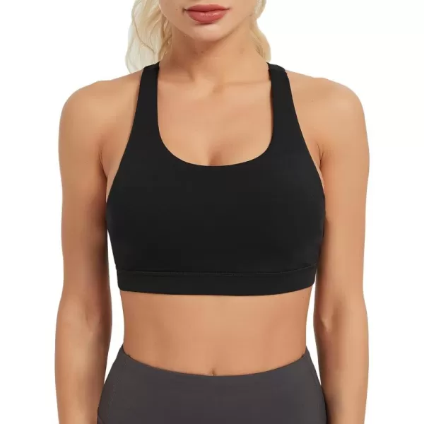 Stelle Longline Sports Bra for Women Wirefree Padded Yoga Bras Tank Tops Fitness Workout Running Top