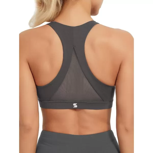 Stelle Longline Sports Bra for Women Wirefree Padded Yoga Bras Tank Tops Fitness Workout Running Top