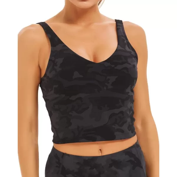 Stelle Longline Sports Bra for Women Wirefree Padded Yoga Bras Tank Tops Fitness Workout Running Top