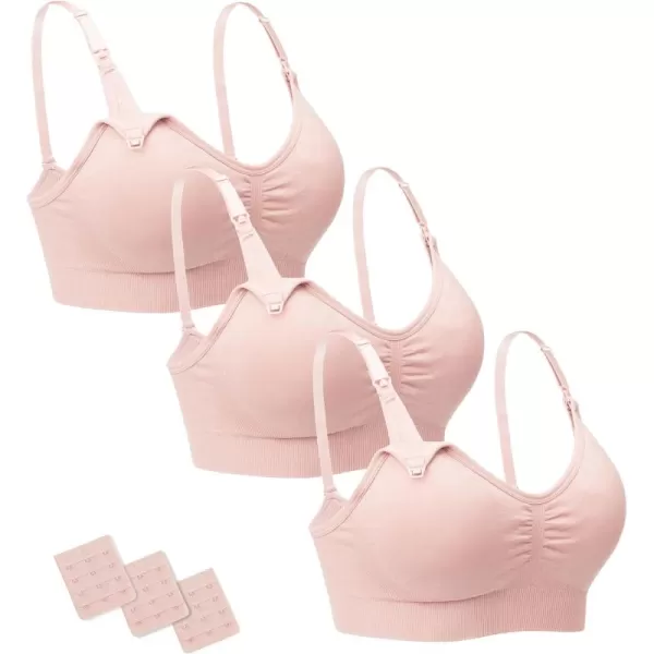 Stelle Nursing Bras Maternity Bra for Breastfeeding Pregnancy Wireless Bralette with Pads, Extenders &amp; Clips