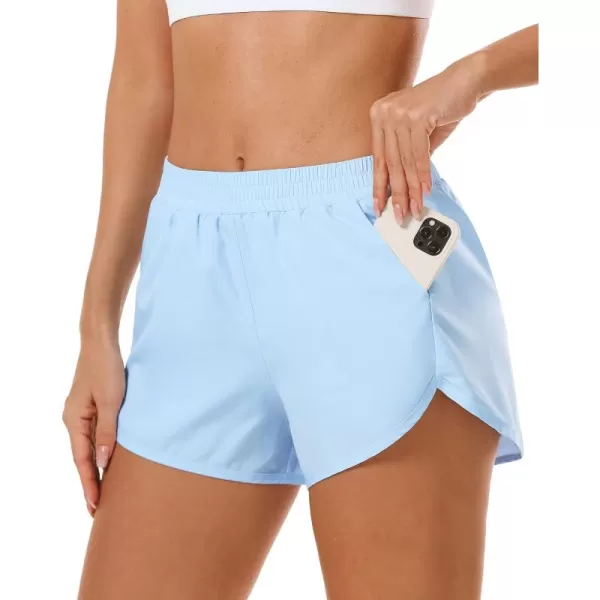 Stelle Women 3"/4"/7" Running Shorts High Waisted Athletic Shorts Quick Dry Workout Shorts with Mesh Liner Deep Pockets
