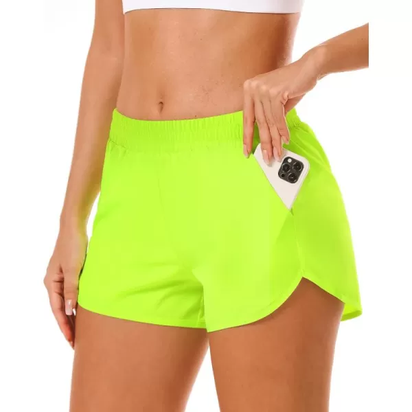 Stelle Women 3"/4"/7" Running Shorts High Waisted Athletic Shorts Quick Dry Workout Shorts with Mesh Liner Deep Pockets