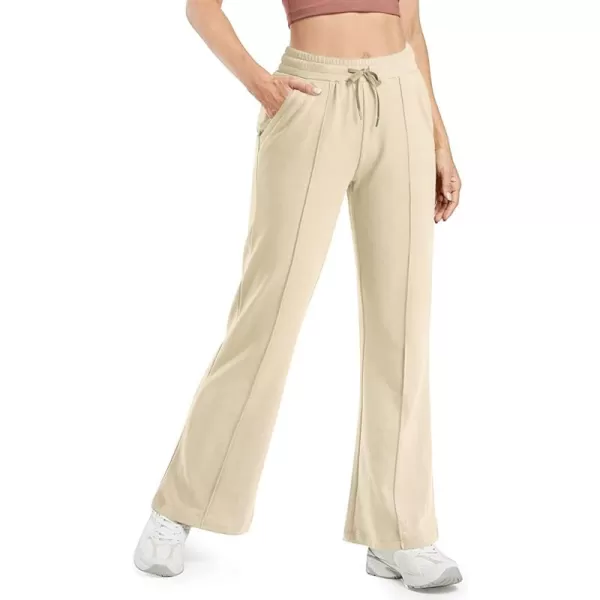 Stelle Women Wide Leg Sweatpants Cotton Lounge Pants Casual Sports High Waisted Straight Open Bottom with Pockets