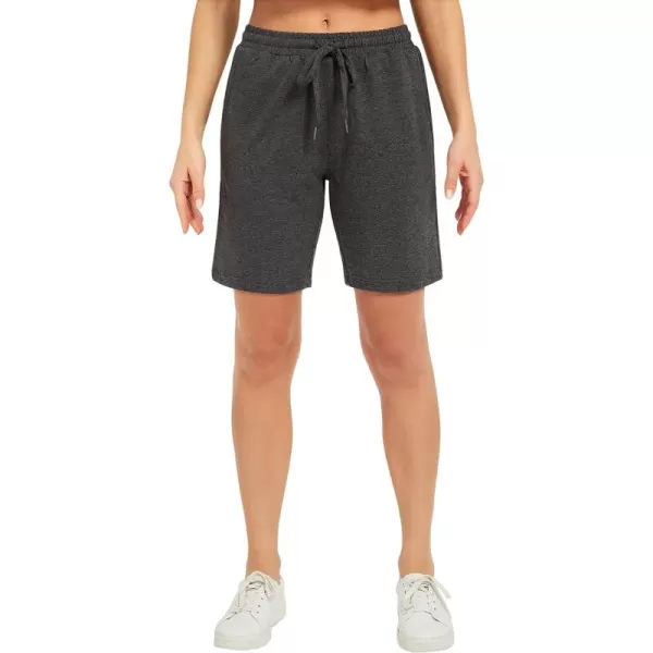 Stelle Women's 7"/ 10" Bermuda Shorts Long Comfy Cotton Sweat Shorts Summer Knee Length Lounge Shorts with Deep Pockets