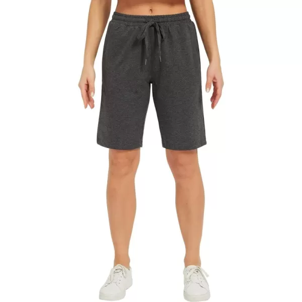 Stelle Women's 7"/ 10" Bermuda Shorts Long Comfy Cotton Sweat Shorts Summer Knee Length Lounge Shorts with Deep Pockets
