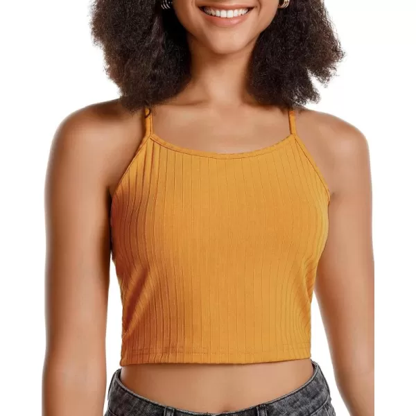 Stelle Women's Crop Top Casual Summer Cami Basic Ribbed Knit Sexy Strappy Top