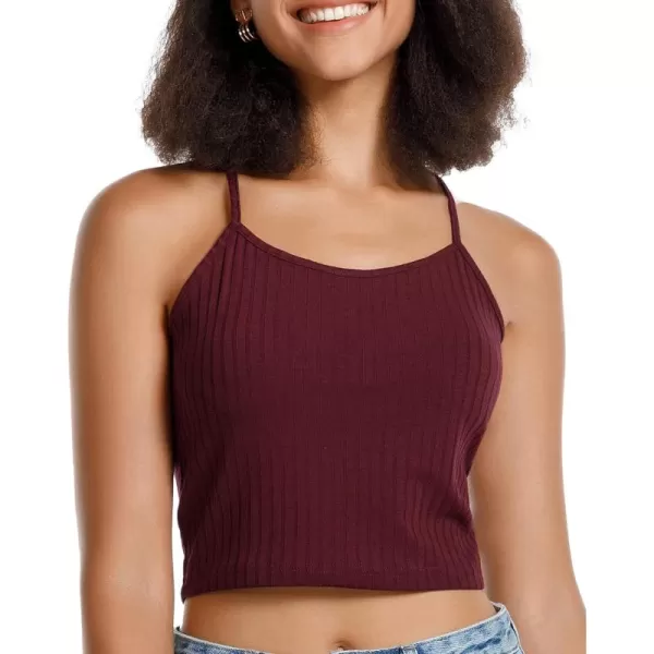 Stelle Women's Crop Top Casual Summer Cami Basic Ribbed Knit Sexy Strappy Top