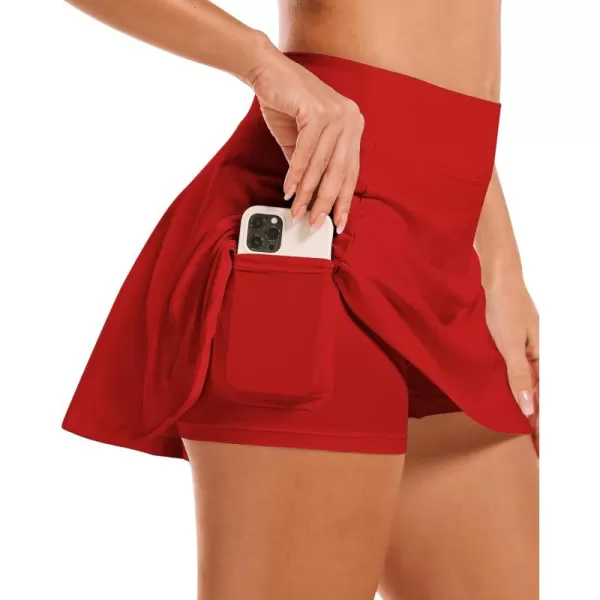Stelle Women's Tennis Golf Skirts High Waisted with Pockets Inner Shorts for Athletic Skorts Sports Running Pickleball