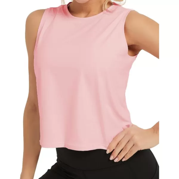 Stelle Women's Workout Tops Sleeveless Yoga Tank Tops Running Gym Crop Tops