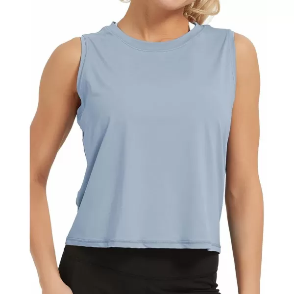 Stelle Women's Workout Tops Sleeveless Yoga Tank Tops Running Gym Crop Tops