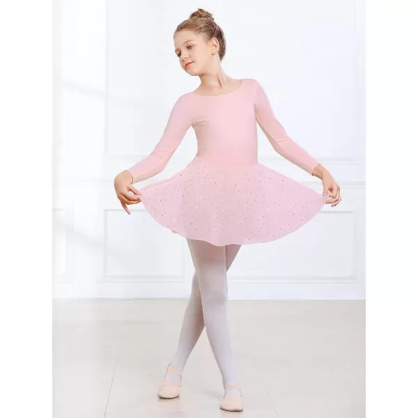 Stelle Ballet Leotards for Girls Long Sleeve Toddler Dance Leotard Outfits with Skirt Classic)