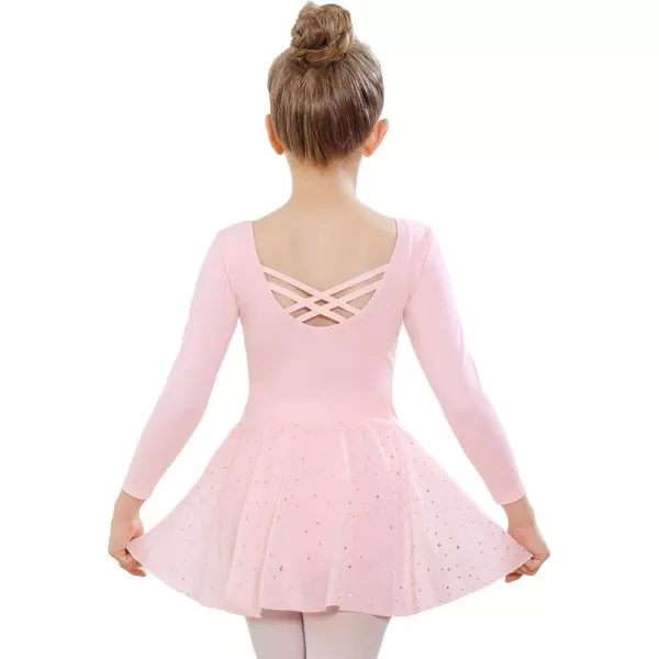 Stelle Ballet Leotards for Girls Long Sleeve Toddler Dance Leotard Outfits with Skirt Classic)