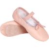 imageStelle Ballet Shoes for Girls Toddler Genuine Leather Ballet Dance Slippers for ToddlerLittleBig KidsBoysBallet Pink