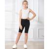 imageStelle Girls 8quot Volleyball Shorts Spandex Biker Shorts Youth Cheer Dance Gymnastics Shorts with PocketsBlack8 Shorts