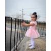 imageStelle Girls Ballet Leotards Black Dance Leotards Ruffle Short Sleeve Gymnastics Outfits ToddlerLittle KidBig kidBallet Pink
