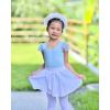 imageStelle Girls Ballet Leotards Black Dance Leotards Ruffle Short Sleeve Gymnastics Outfits ToddlerLittle KidBig kidBlue