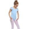 imageStelle Girls Ballet Leotards Black Dance Leotards Ruffle Short Sleeve Gymnastics Outfits ToddlerLittle KidBig kidBlue
