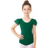 imageStelle Girls Ballet Leotards Black Dance Leotards Ruffle Short Sleeve Gymnastics Outfits ToddlerLittle KidBig kidGreen